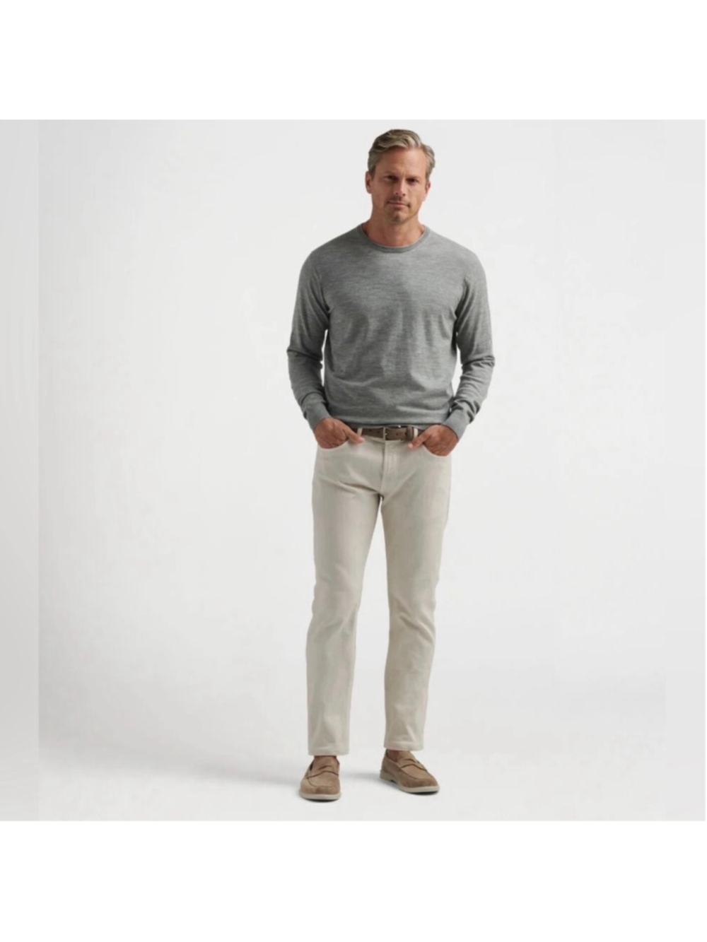 Peter Millar Fairfield 35x32 Mens Crown Crafted Tailored Fit Stone Pants Stretch